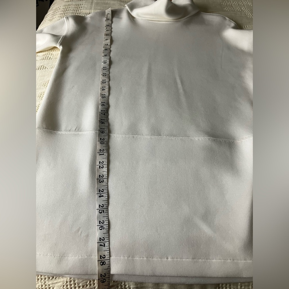 SPANX Off White Air Essentials Soft Tunic Turtleneck Elevated Sweatshirt Size XS - Picture 8 of 10